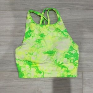 Lululemon Athletica Green Tie-Dye Sports Bra
